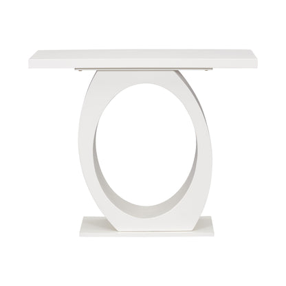 Console Table With Oval Base And Reinforced Bottom Plate