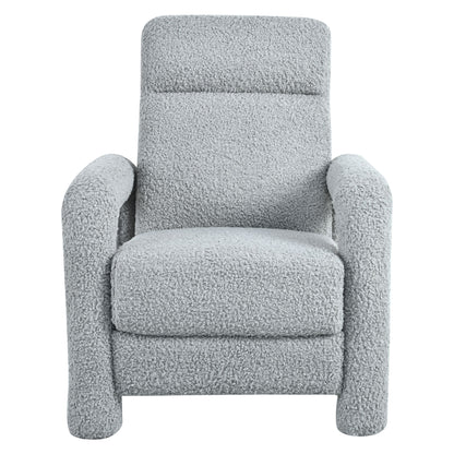 Push Back Recliner Armchair Upholstered Recliner Chair Single Sofa With Adjustable Backrest