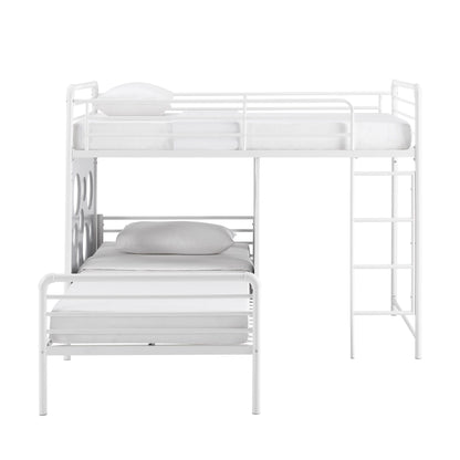 Twin Geo Cutout Colorful L-Shaped Bunk Bed