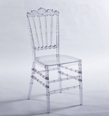 Dining Chair With Plastic Seat, Welding Chair (Set of 4) - Transparent