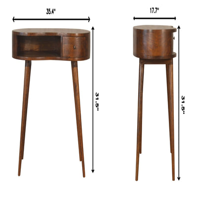 Rounded Writing Desk - Chestnut