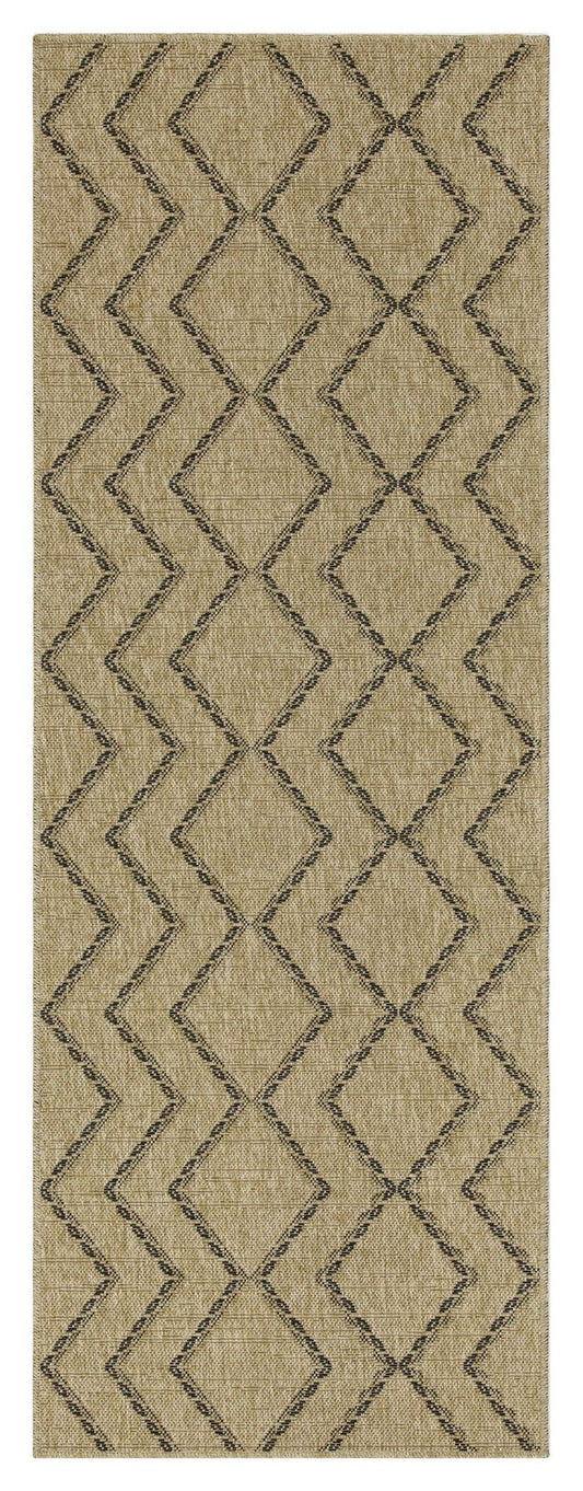 Earth - Indoor / Outdoor Polypropylene Area Rug - Jute / Black
