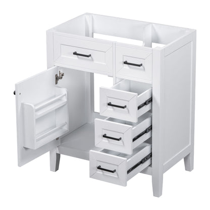 Modern Bathroom Vanity Base Only With Drawers, Freestanding Design