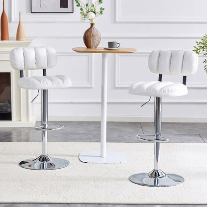 Adjustable Height Bar Stools With Footrest For Kitchen Island (Set of 2)
