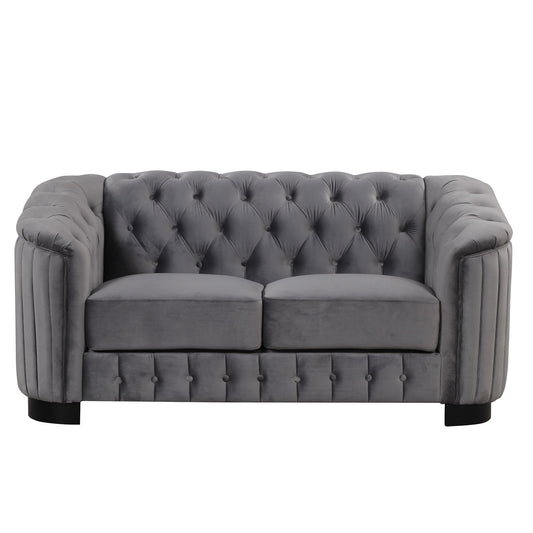 Upholstered Loveseat Sofa With Thick Removable Seat Cushion