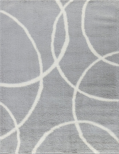 Loft Shag - 7'10" X 9'10" Shaggy Area Rug - Gray