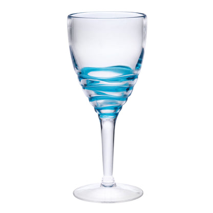 Swirl Plastic Wine Glasses (Set of 4)