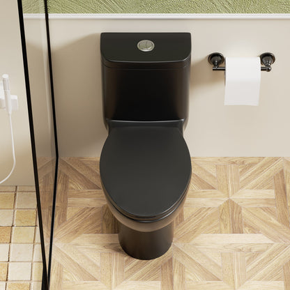 1 Piece Toilet With Tornado Flush, Soft Closing Seat