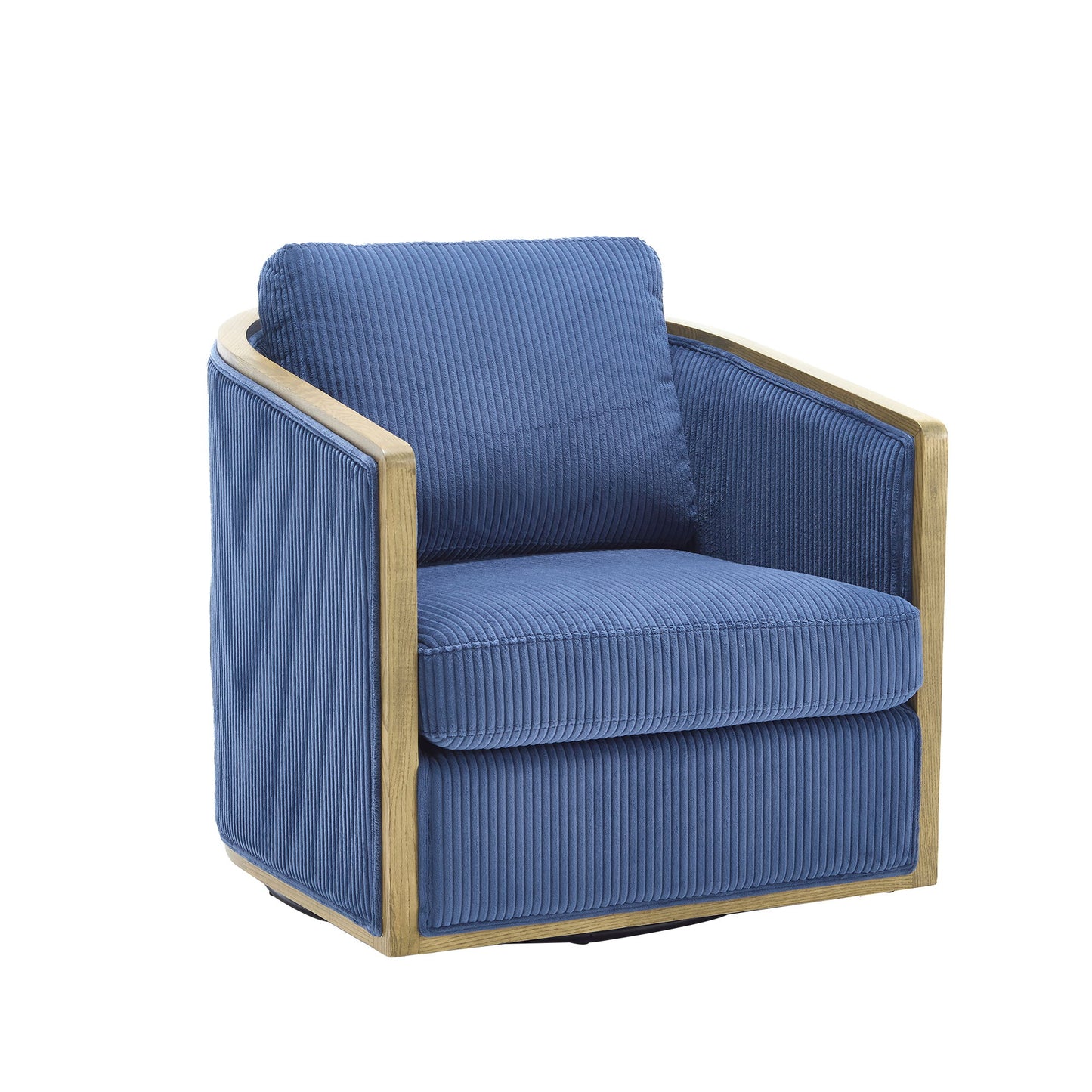 Corduroy Barrel Chair, 360 Degree Swivel