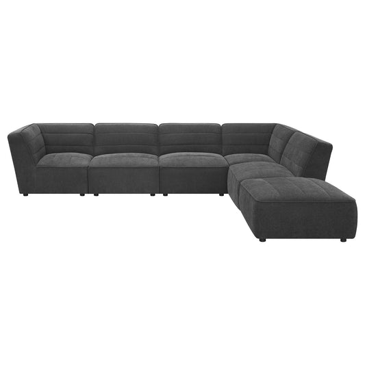 Vincent - 6 Piece Modular Sectional - Charcoal