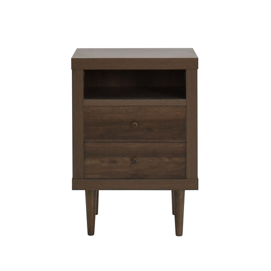 Nystrom - Mid Century Modern 2 Drawer Nightstand
