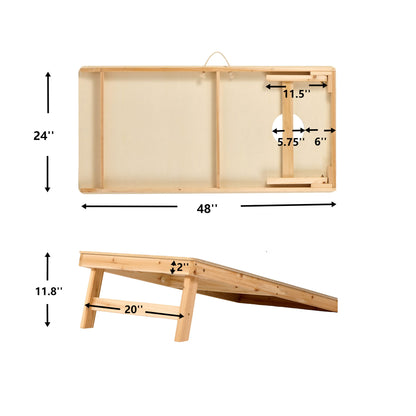 4X2 Ft Large Size Cornhole Board (Set of 2), Outdoor Game Board Set With 8 Bean Bags, Perfect For Lawn, Backyard, Beach, Park - White / Green