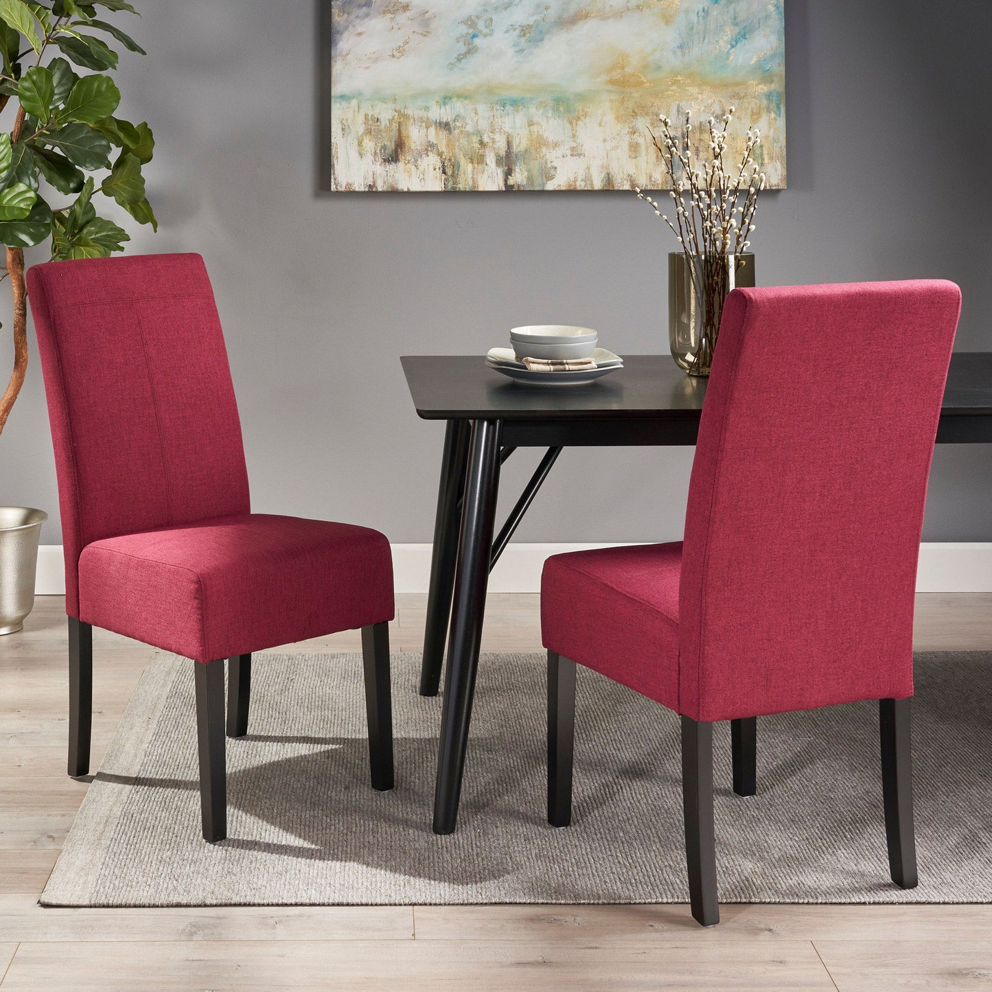 Pertica - Dining Upholstered Armless Chairs (Set of 2)
