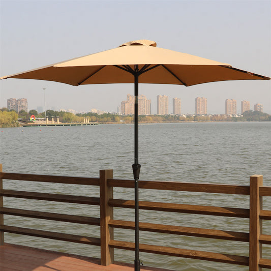 9' Pole Umbrella With Carry Bag - Taupe