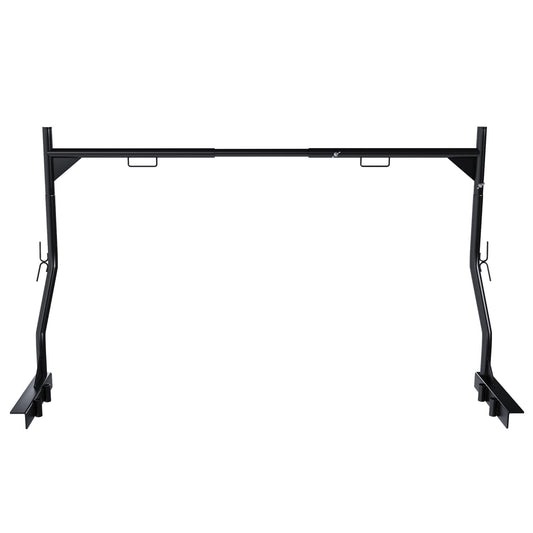 Heavy Duty Universal Truck Bed Ladder Rack, No-Drill Installation, Adjustable - Black
