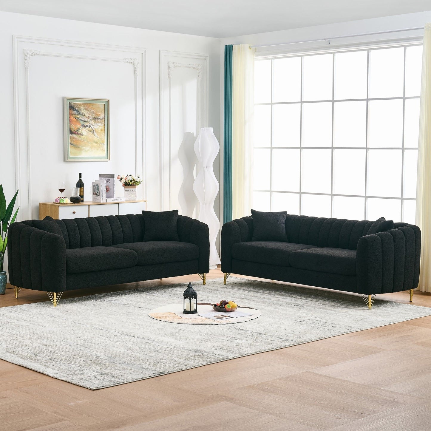 Oversized Sofa, Deep Tufted Couch