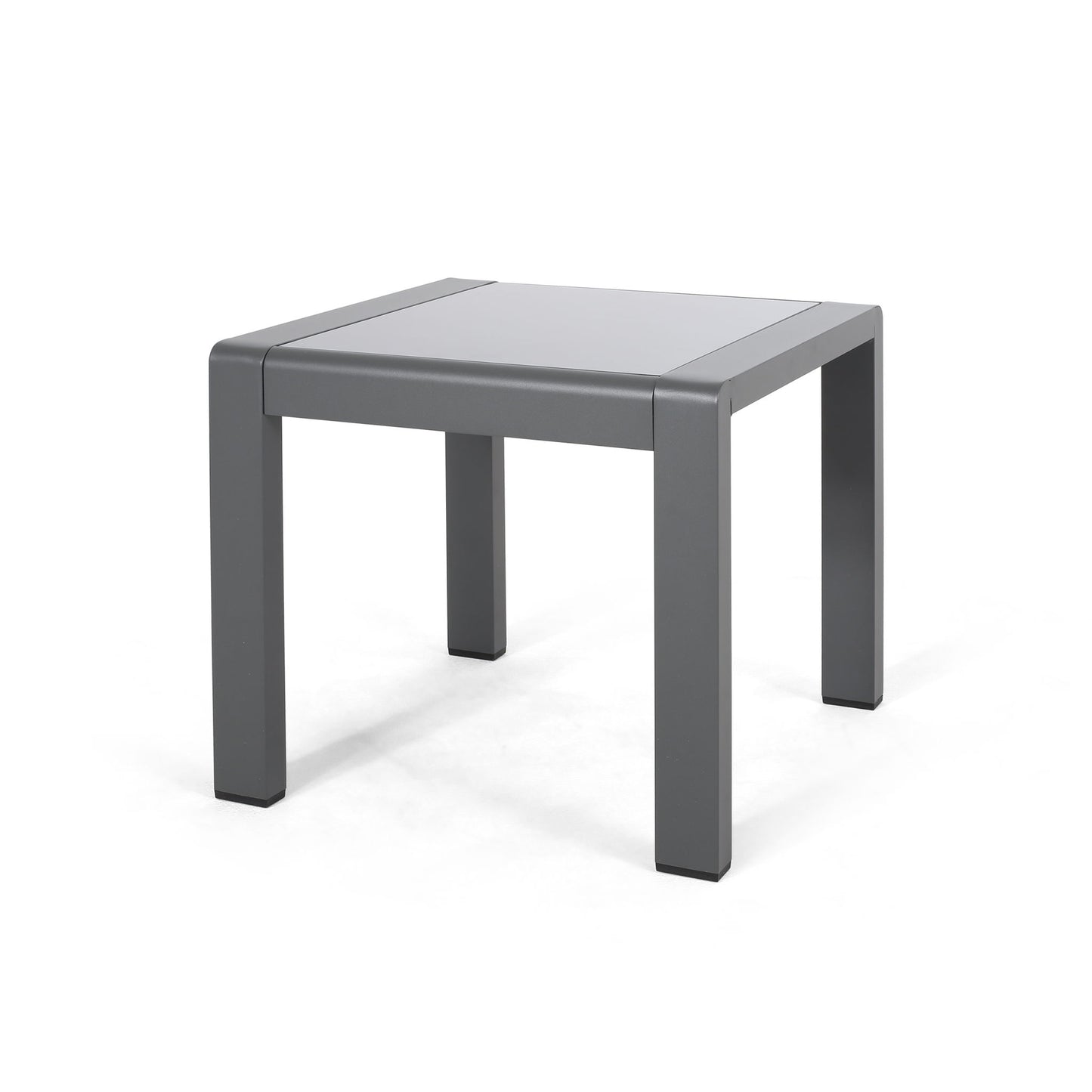 Cape Coral - Contemporary Side Table With Frosted Glass Top