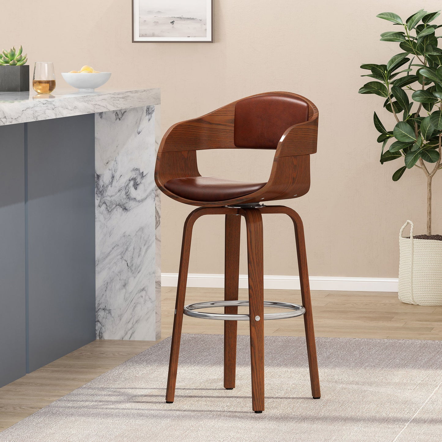 Modern Bar Stool, Swivel Function