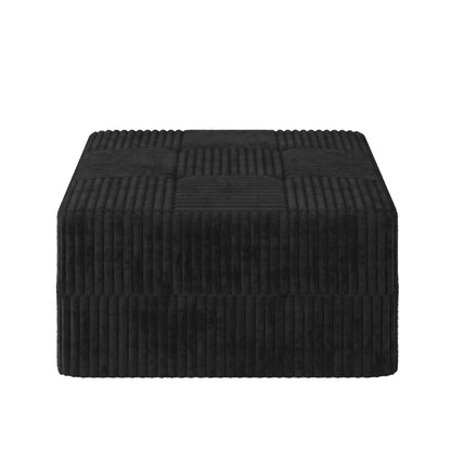 Modern Minimalist Ottoman Sofa Compressed Sectional Corduroy Couch Sleeper