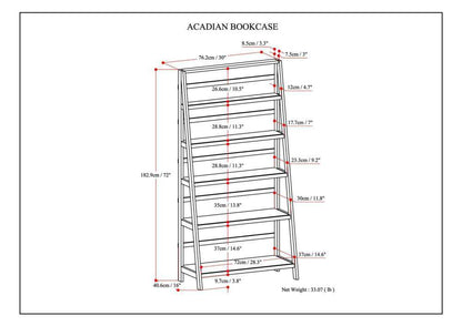 Acadian - Handcrafted Wide Bookcase
