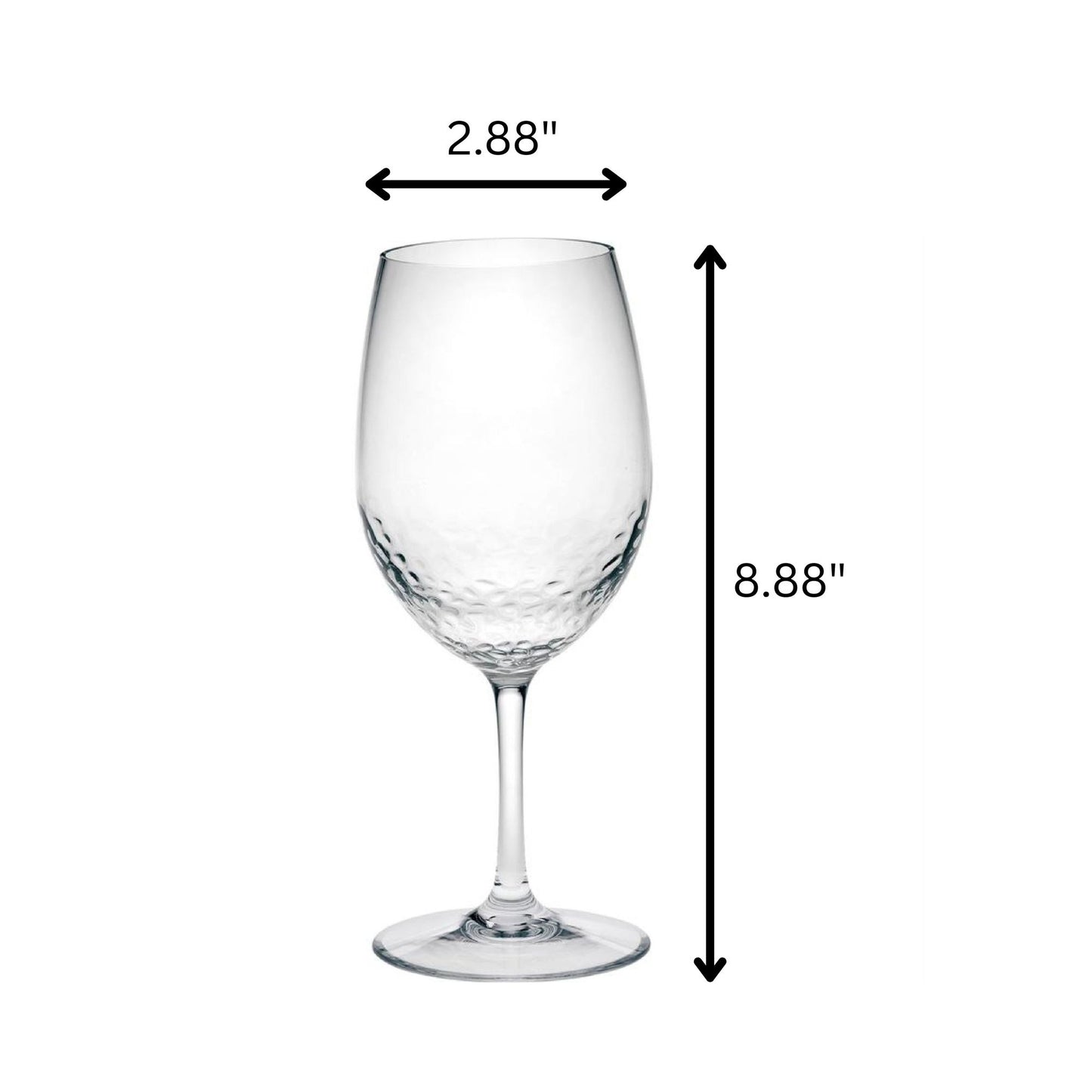 Tritan Hammer - Leadingware Plastic Wine Glasses (Set of 4), Unbreakable, Bpa Free, 20Oz - Clear