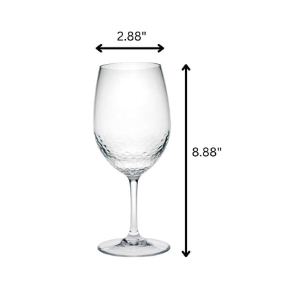 Tritan Hammer - Leadingware Plastic Wine Glasses (Set of 4), Unbreakable, Bpa Free, 20Oz - Clear