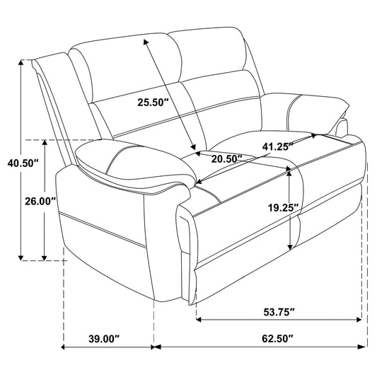 Worthington - Padded Arm Loveseat - Dark Brown