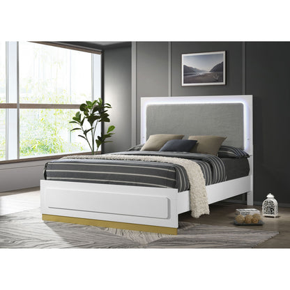 Sophia - Panel Bed With LED Headboard