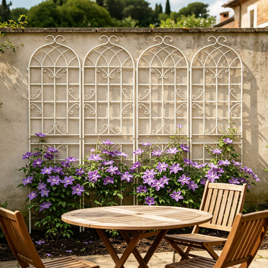 Metal Garden Rustproof Trellis For Climbing Plants Outdoor Flower Support