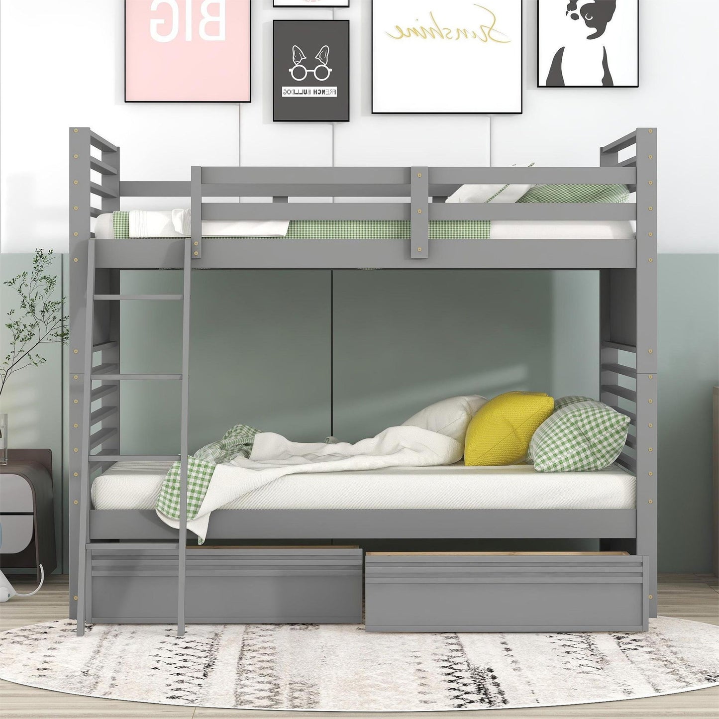 Bunk Bed With 2 Drawers