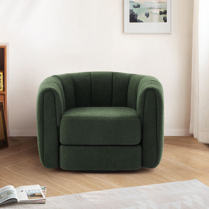 Swivel Accent Chair Wide Upholstered For Living Room