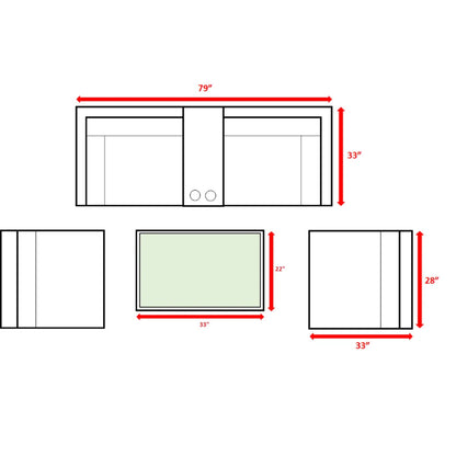 Comfortable Modern Patio Rattan Sectional Set With Cushions