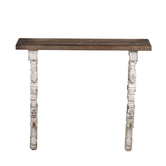 Classic Vintage And Wall Shelf - Brown / Antique White