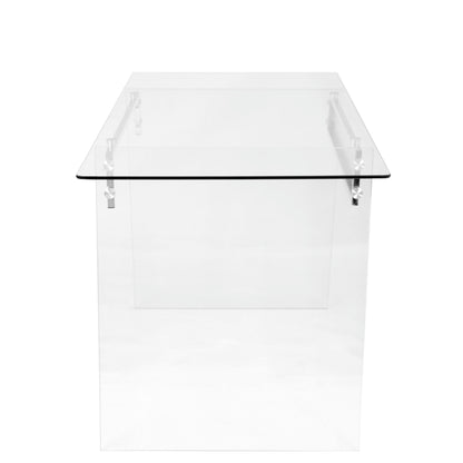 Glacier - Contemporary Desk - Clear / Chrome