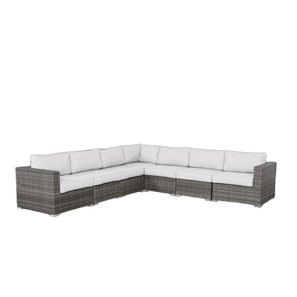 Luxurious Wicker Patio Sectional With Weather Resistant Sunbrella Cushions