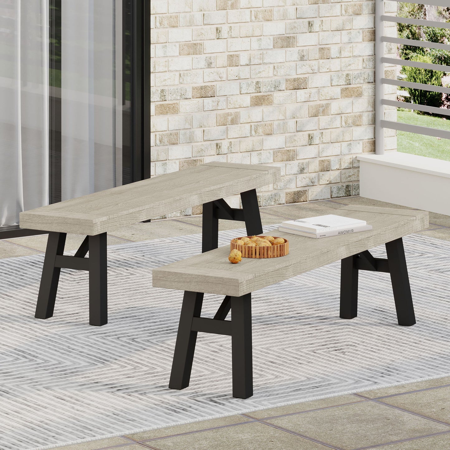 Bettina - Dining Set 3 Pieces - Gray