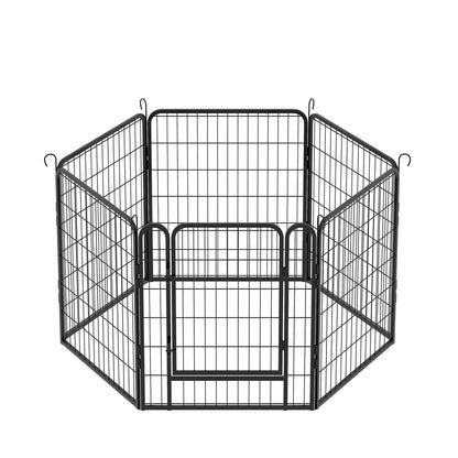 Heavy Duty Metal Playpen With Door, Dog Fence Pet Exercise Pen For Outdoor, Indoor