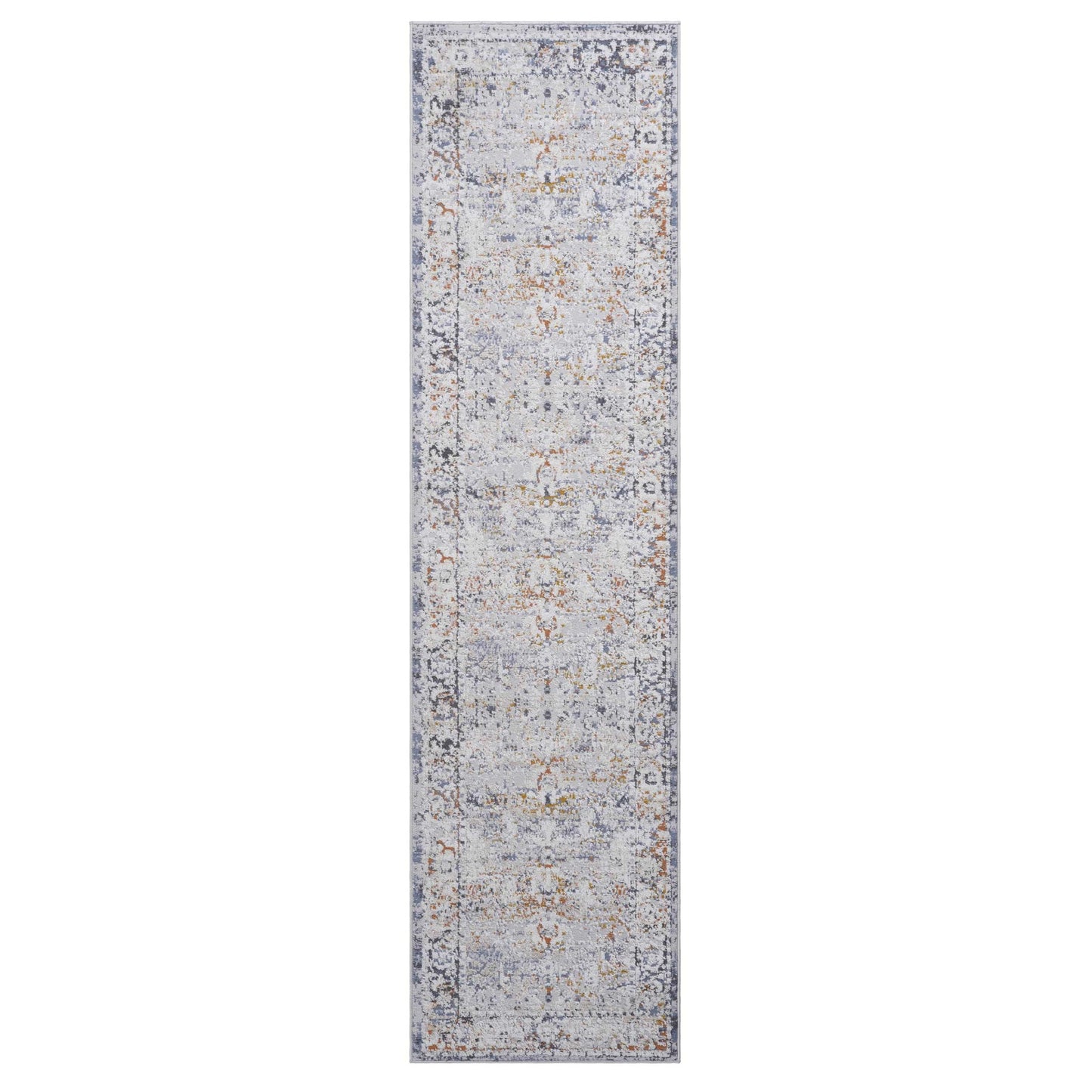 Payas - 2' X 8' Traditional Runner Rug - Ivory / Gray