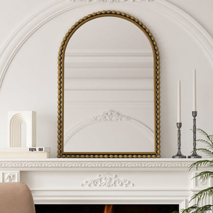 Vintage Iron Art Arch Mirror, Wall Hanging Or Table Display