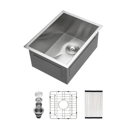 Modern Style Undermount Sink With Stainless Steel, Deep Single Bowl