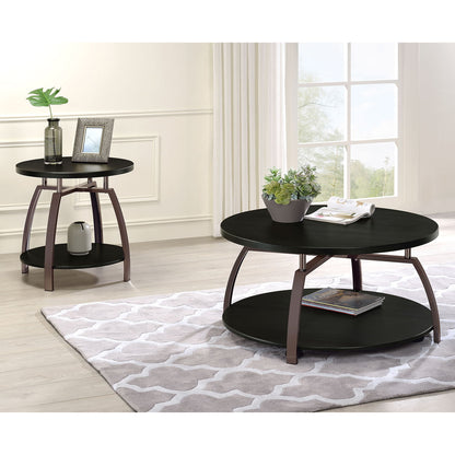Starrett - 2 Piece Round Coffee Table Set - Charcoal