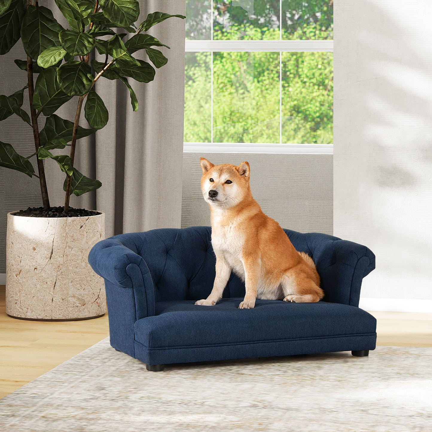 Kiki - Chesterfield Dog Sofa Bed Medium
