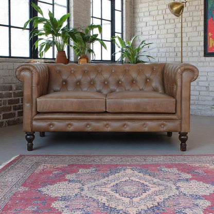 Buffalo - Leather Chesterfield Sofa - Brown
