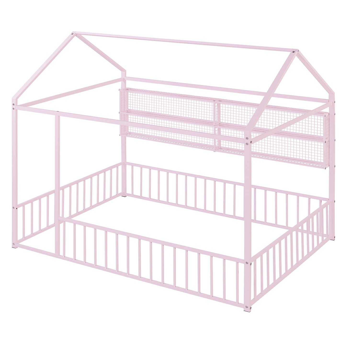 House Frame With Fence And Shelves