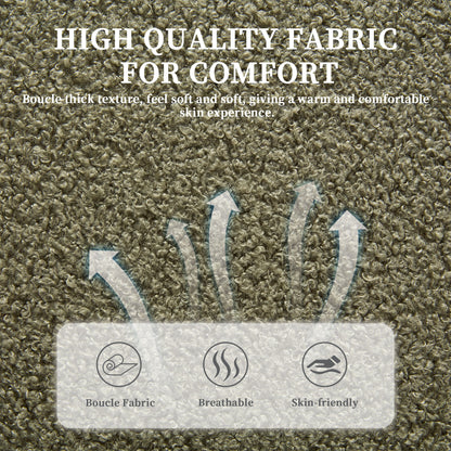 Mid Century Modern Loveseat Sofa With USB Ports, Removable Pillow Cover