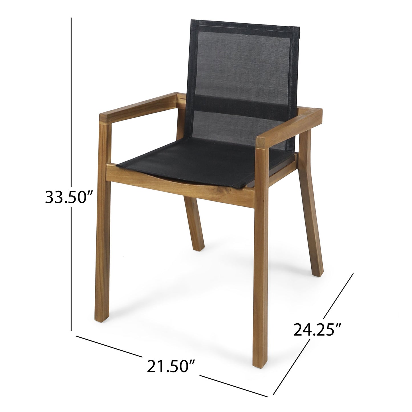 Belfast - Dining Chair With Acacia Wood Frame And Mesh Seating (Set of 2)