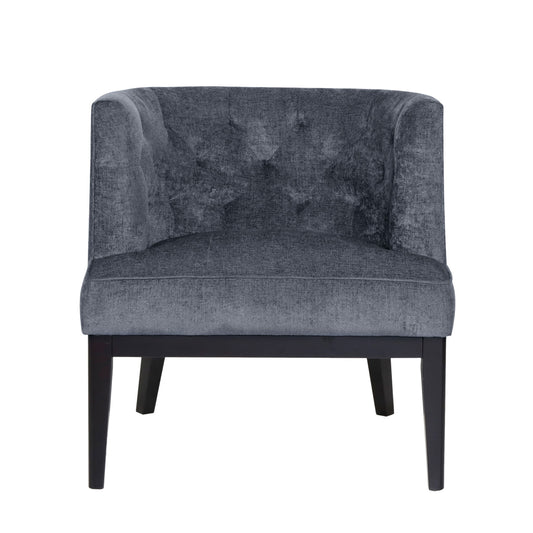 Contemporary Accent Chair With Tufted Diamond Stitching - Charcoal