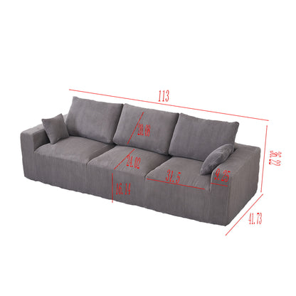 Modular Sectional Sofa With Ottoman, USB And Type C Charger, Petal Armrest Design