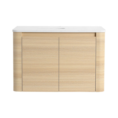 Wall Mounted Bathroom Vanity With Soft Close Door, Excluding Sink