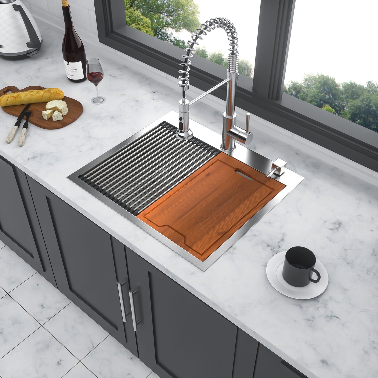 Drop In Kitchen Sink Stainless Steel 16 Gauge